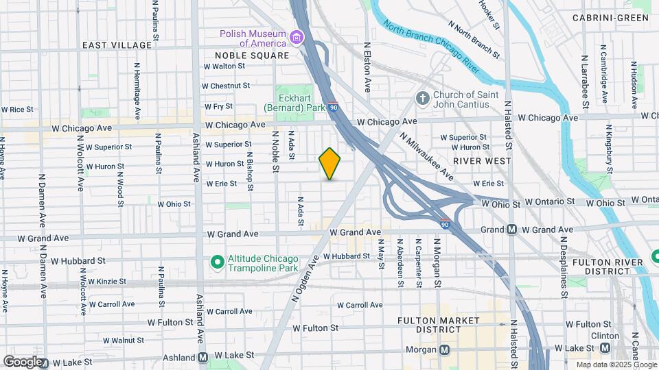 1239 W Erie St Map and Location Details
