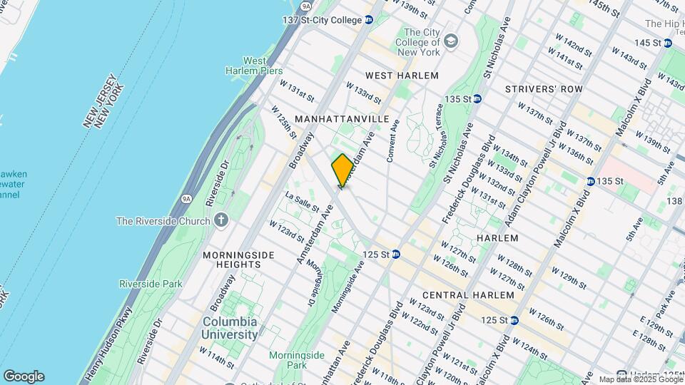 1345-1349 Amsterdam Ave Map and Location Details