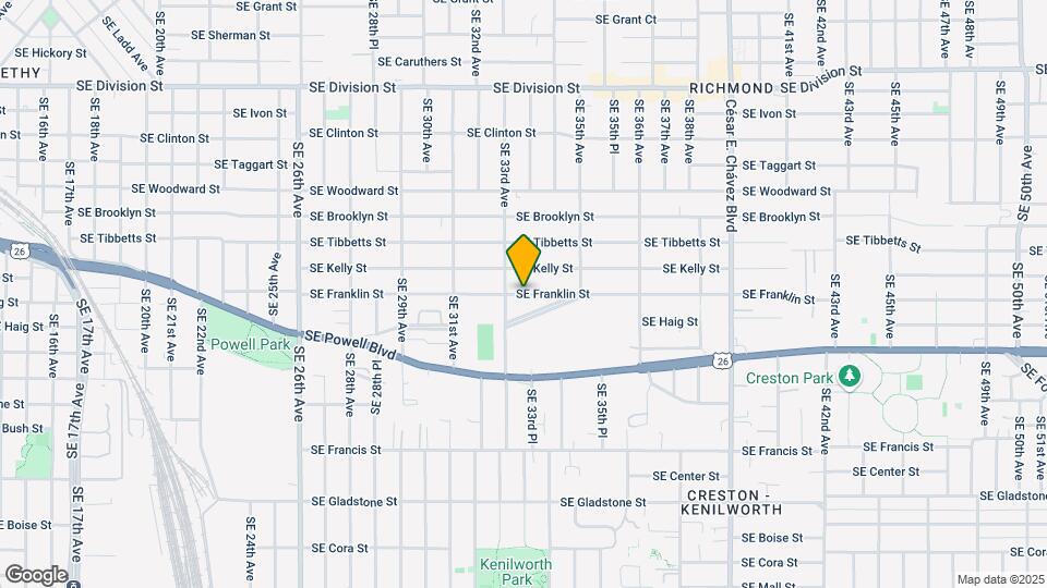 3325 SE Franklin St Mapa y Detalles de la Ubicación