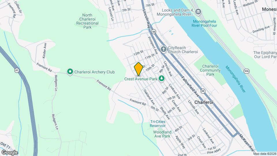 939 Shady Ave Mapa y Detalles de la Ubicación