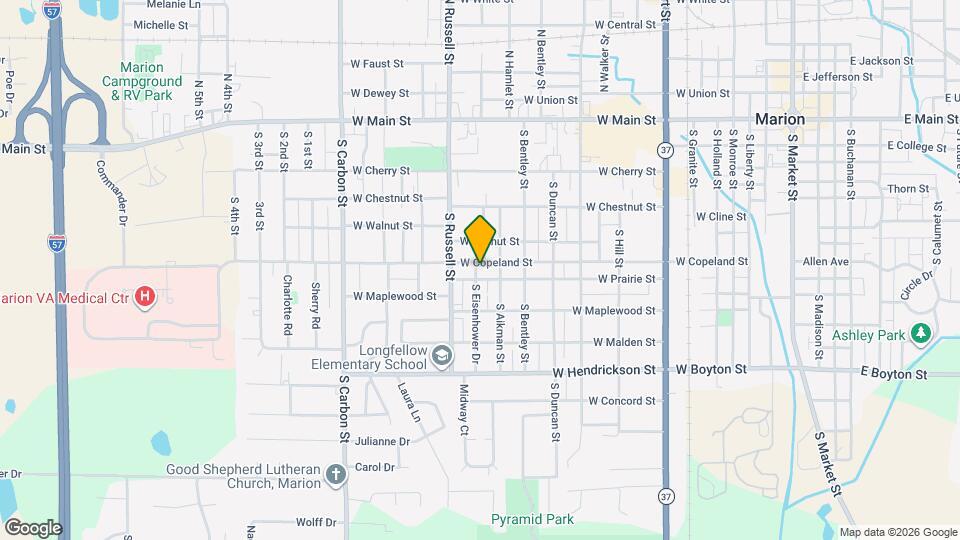 1305 W Copeland St Map and Location Details