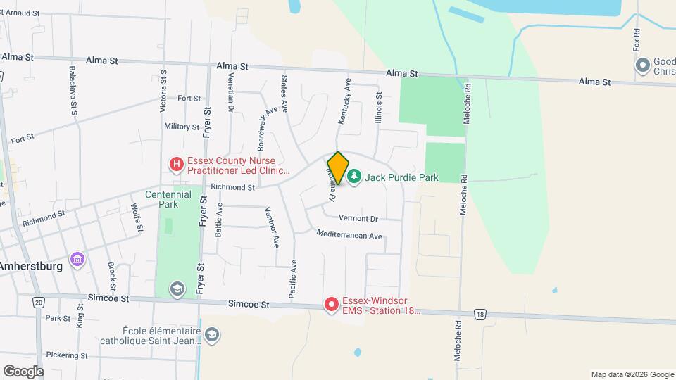 46 Indiana Pl Map and Location Details