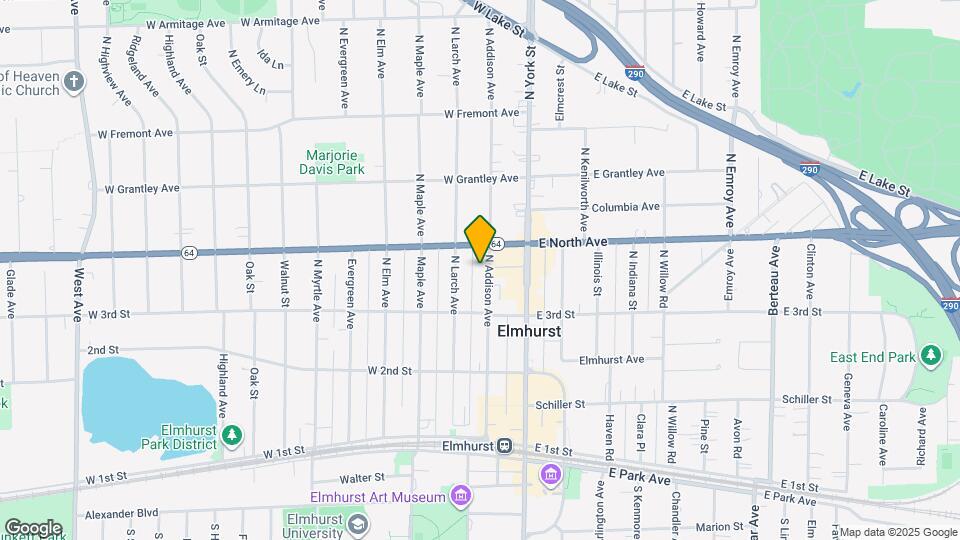 256 N Addison Ave Map and Location Details