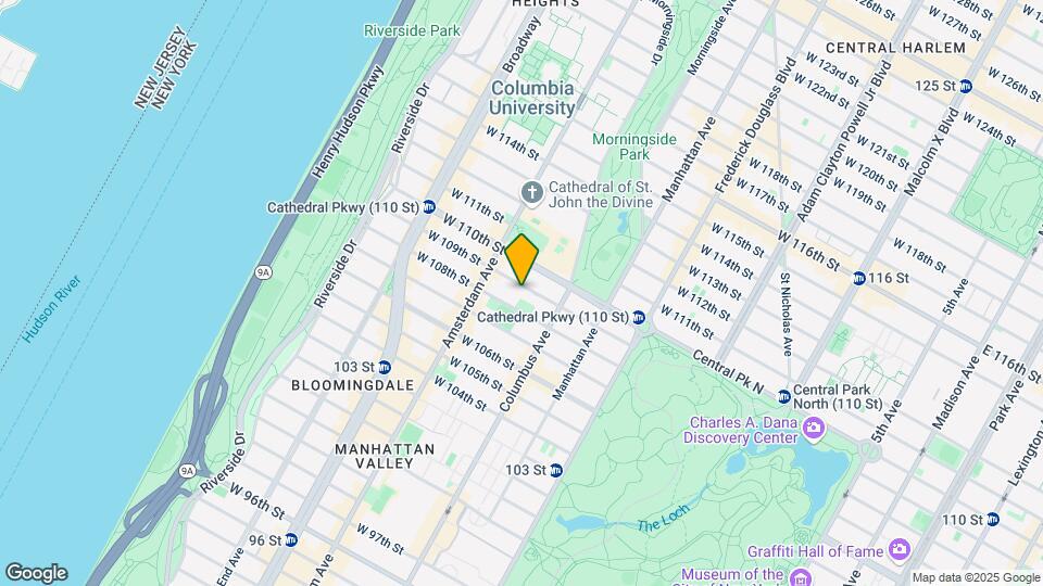 124 W 109th St Map and Location Details