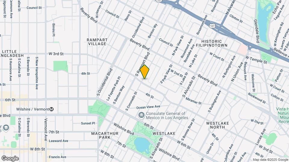 284 S Coronado St Map and Location Details