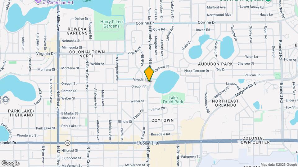 1044 N Bumby Ave Map and Location Details