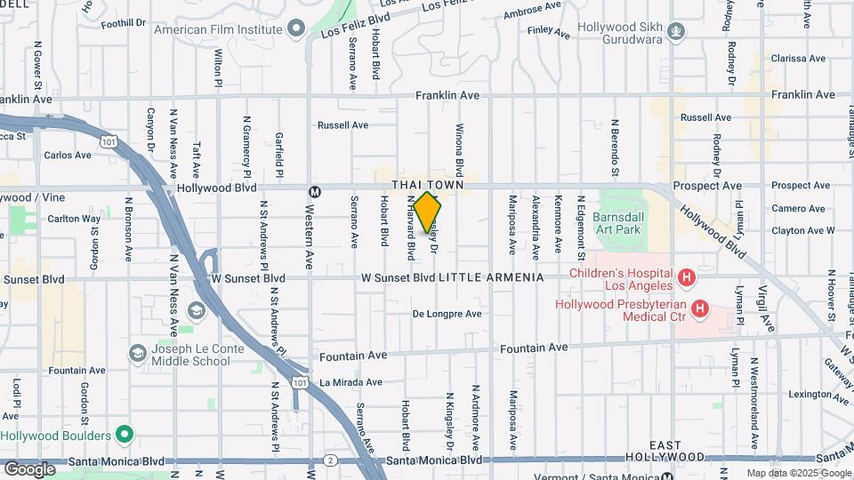1549 N Kingsley Dr Map and Location Details