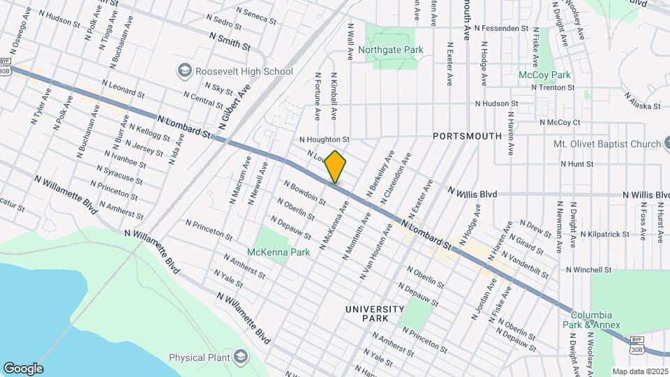 6034 N Lombard St Map and Location Details