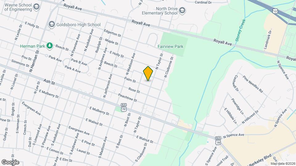 1809 Palm St Map and Location Details