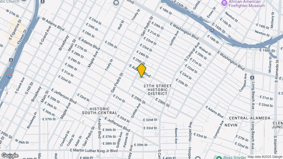 823-825 1/2 E 27th St Mapa y Detalles de la Ubicación
