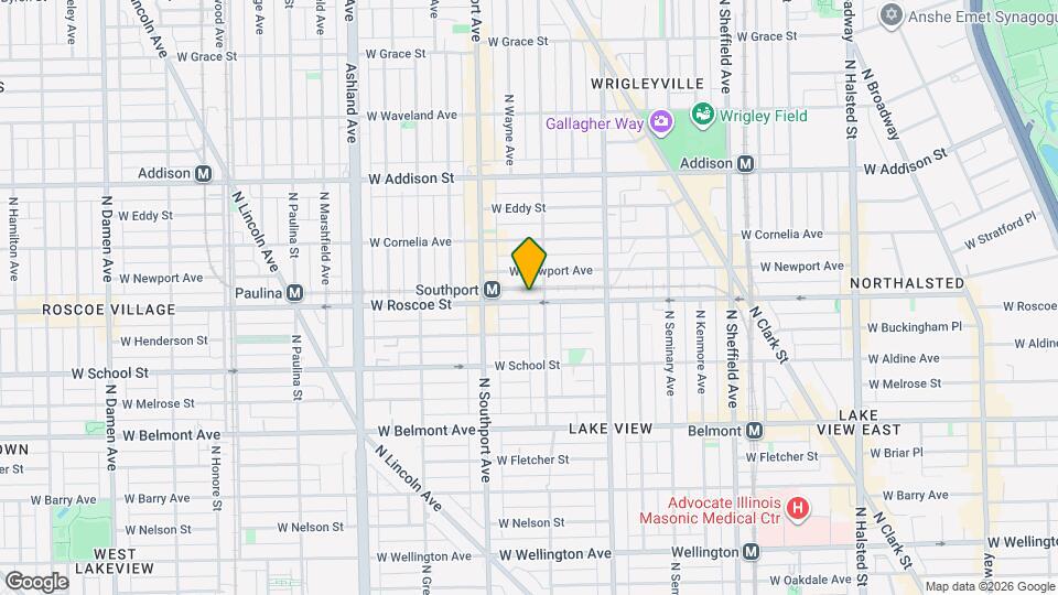 1312 W Roscoe St, Unit 1 Map and Location Details