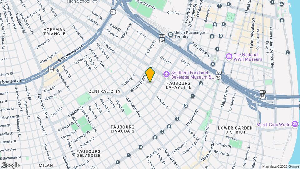 1701 S Rampart St Map and Location Details