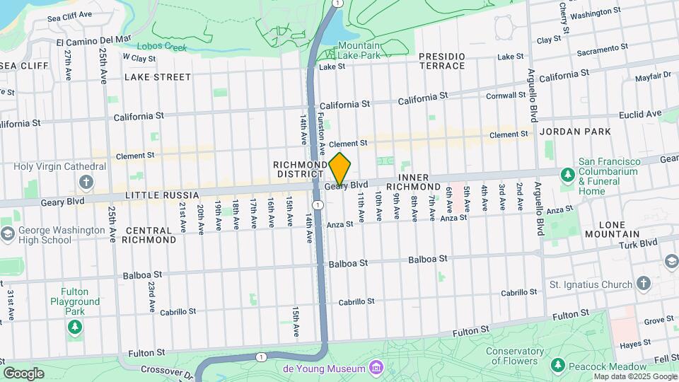 4801 Geary Blvd Mapa y Detalles de la Ubicación