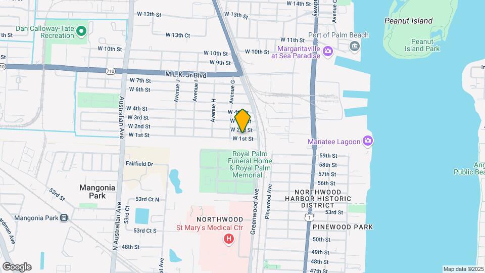 540 W 1st St Map and Location Details