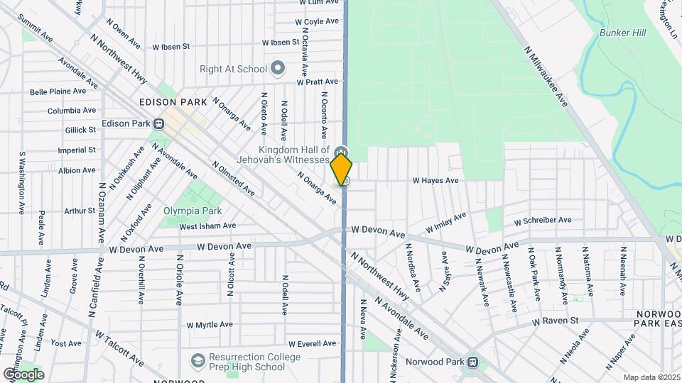 6526 N Harlem Ave Map and Location Details