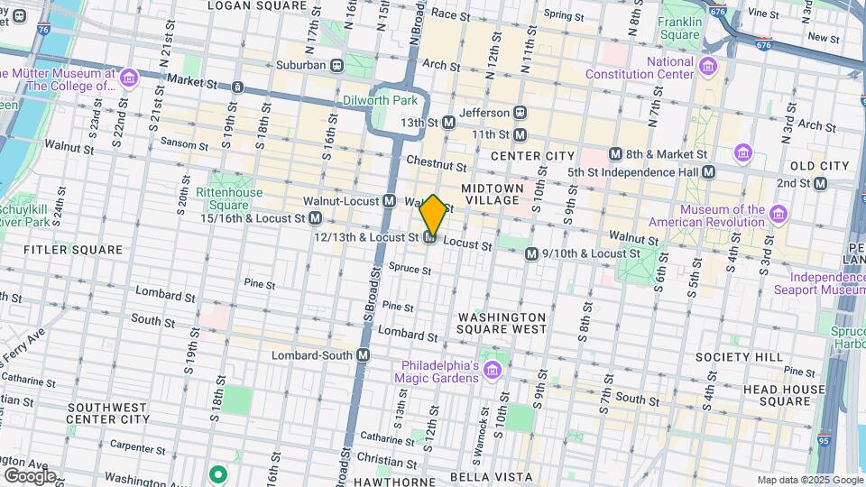233 S 13th St Map and Location Details