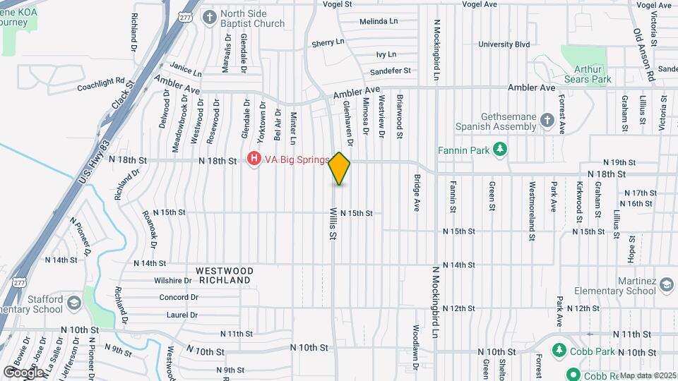 1601 N Willis St Map and Location Details