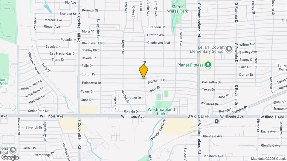 3803 Poinsettia Dr Map and Location Details