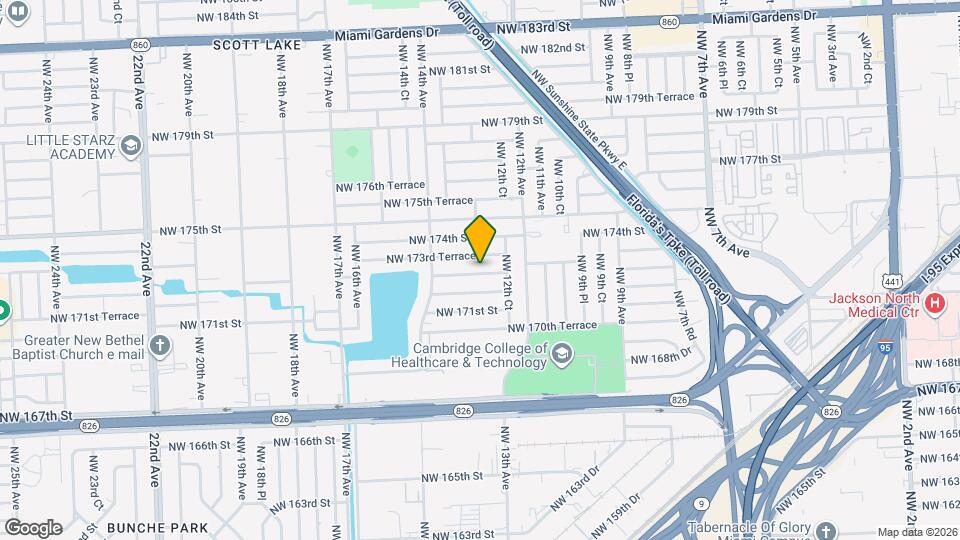 1285 NW 172nd Terrace Map and Location Details