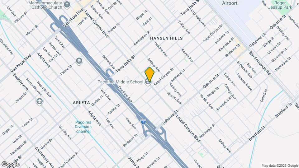 9904 Laurel Canyon Blvd Map and Location Details