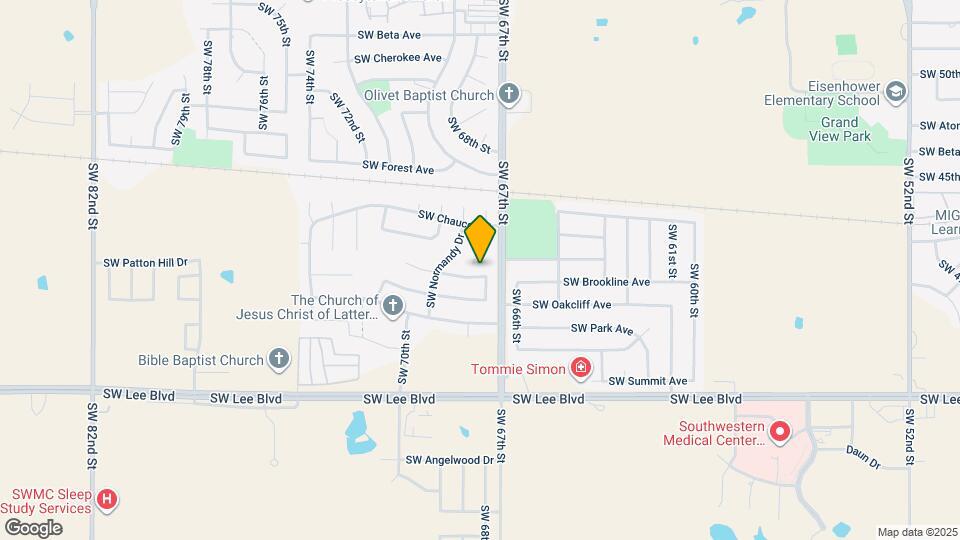 6815 SW Fenwick Ave Map and Location Details