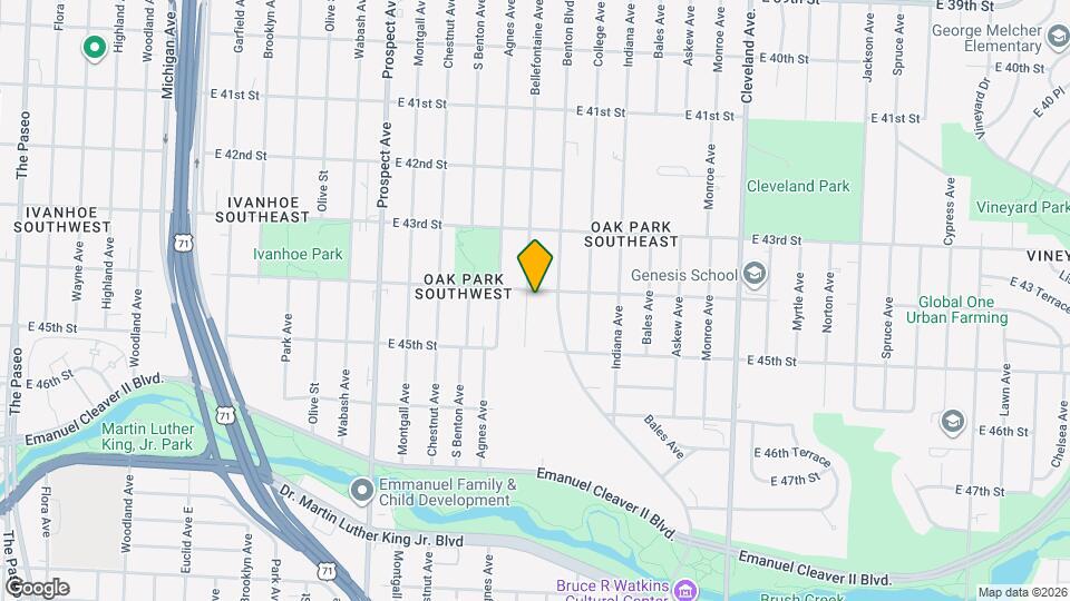 4405 Bellefontaine Ave Map and Location Details