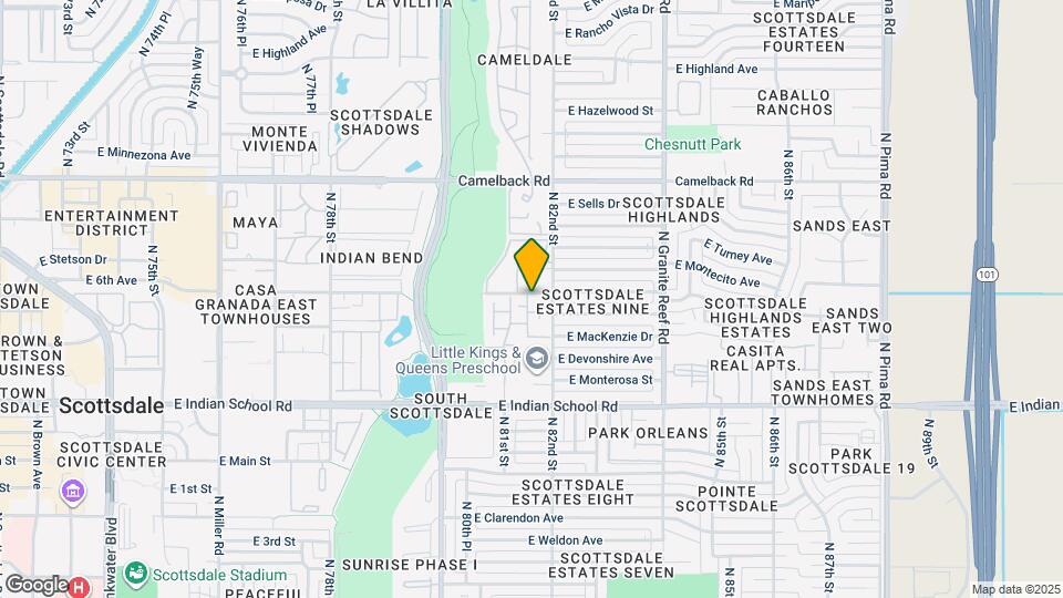 8125 E Glenrosa Ave Map and Location Details