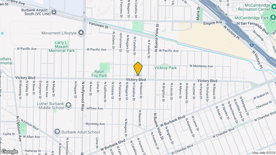 2711 W Victory Blvd Map and Location Details