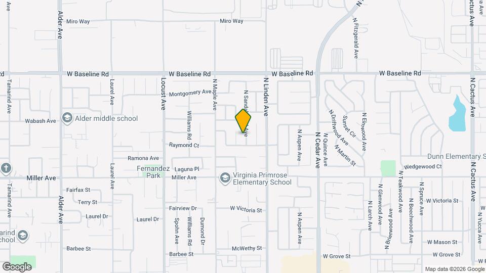 956 N Sandalwood Ave Map and Location Details