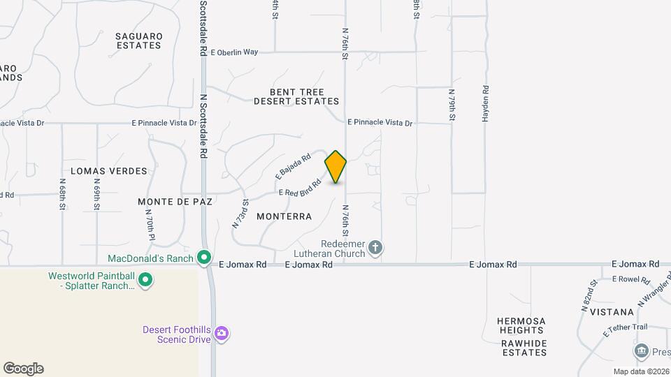 7592 E Monterra Way Map and Location Details