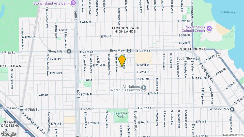 7212 S Euclid Ave Map and Location Details