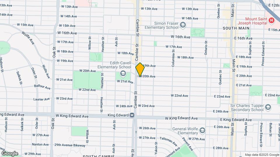 3630 Cambie St Map and Location Details