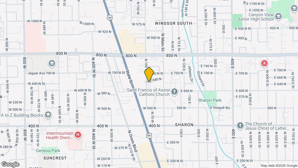 654 N 100 W Map and Location Details