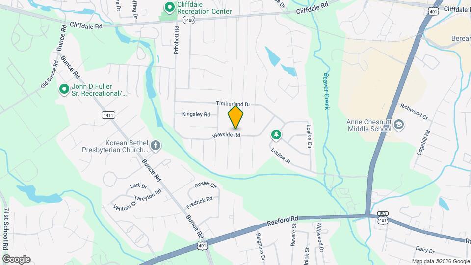 1014 Wayside Rd Map and Location Details