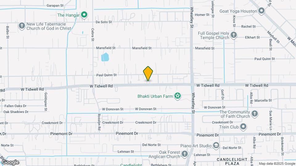 1538 W Tidwell Rd Map and Location Details