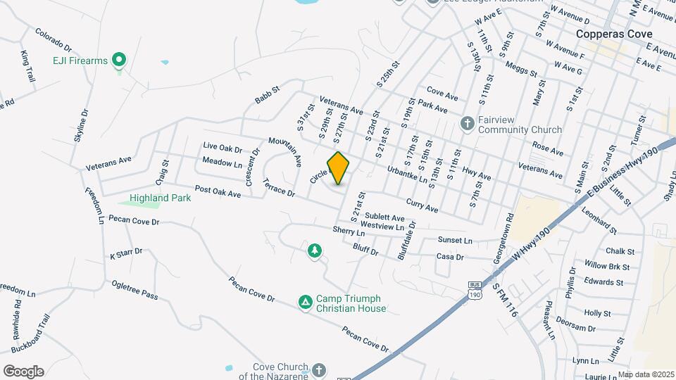2104 Brantley Ave Mapa y Detalles de la Ubicación