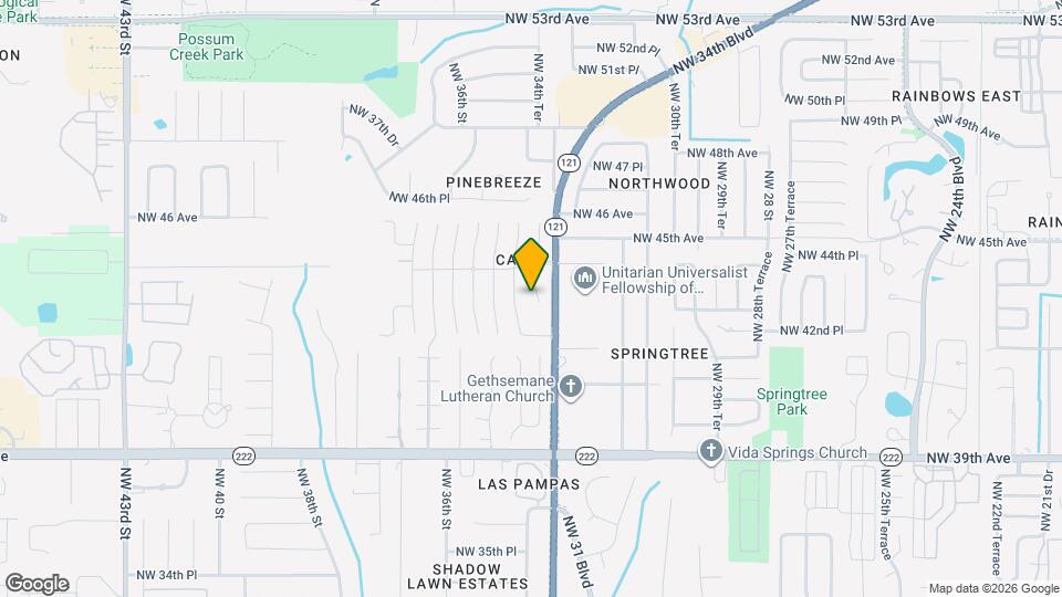 4326 NW 34th Terrace Map and Location Details