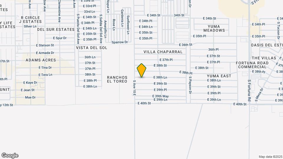 10151 E 38th Ln Map and Location Details