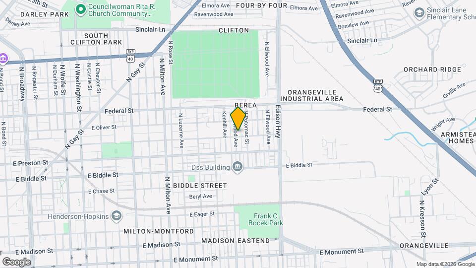 1403 N Linwood Ave Map and Location Details