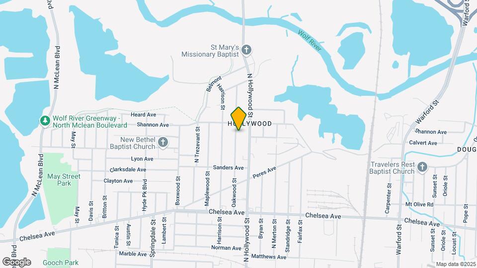 1608 Oakwood St Map and Location Details
