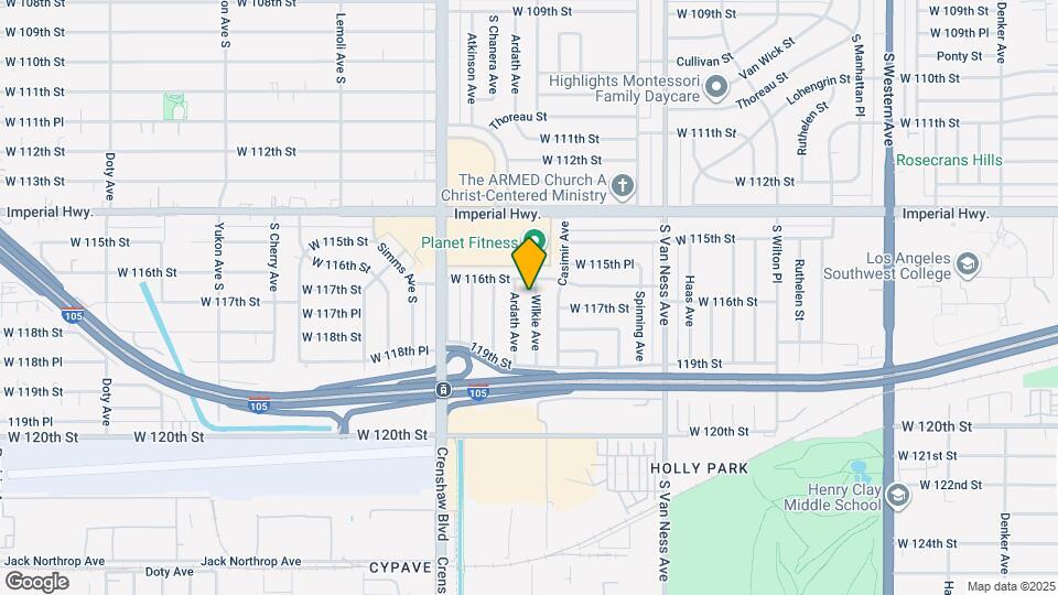 11619 Wilkie Ave Map and Location Details