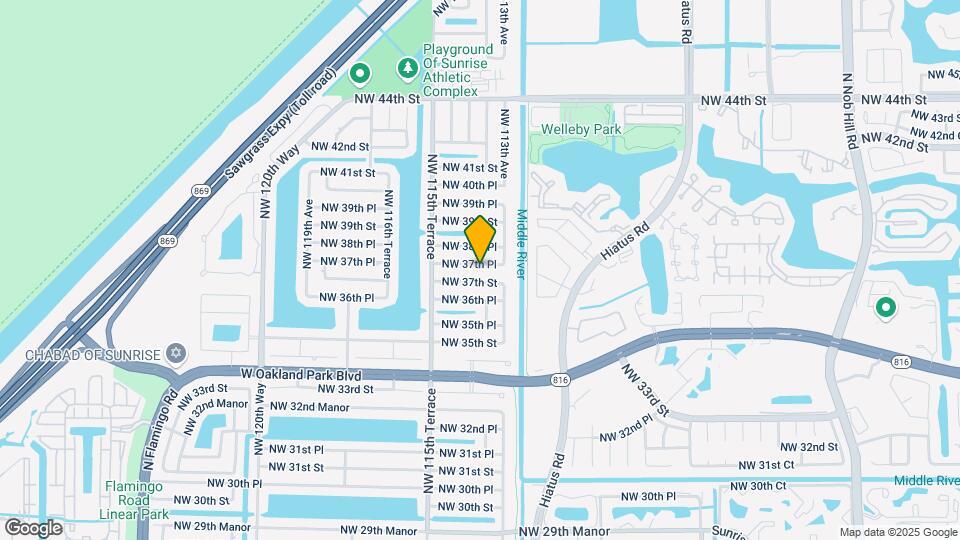 11360 NW 37th Pl Map and Location Details