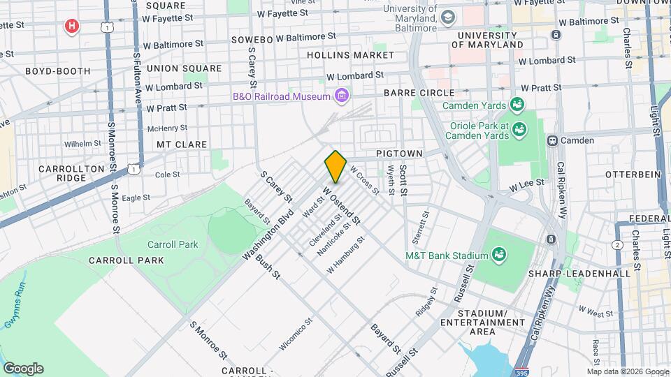 1155 Ward St Map and Location Details