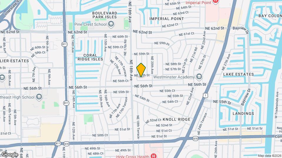 1857 NE 56th Ct Map and Location Details