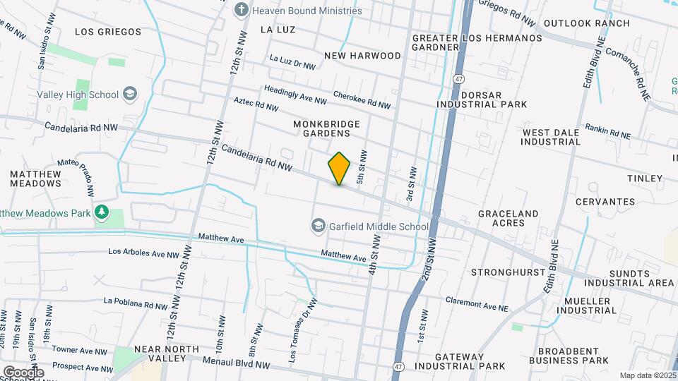 528-600 Candelaria Rd NW Map and Location Details