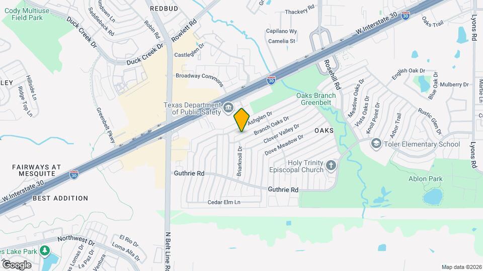 2617 Branch Oaks Dr Map and Location Details