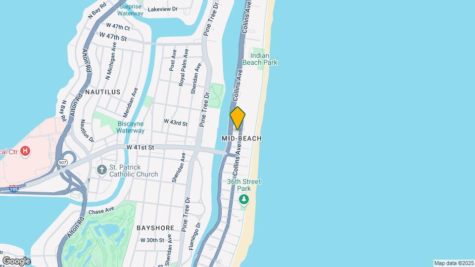 4332 Collins Ave Map and Location Details