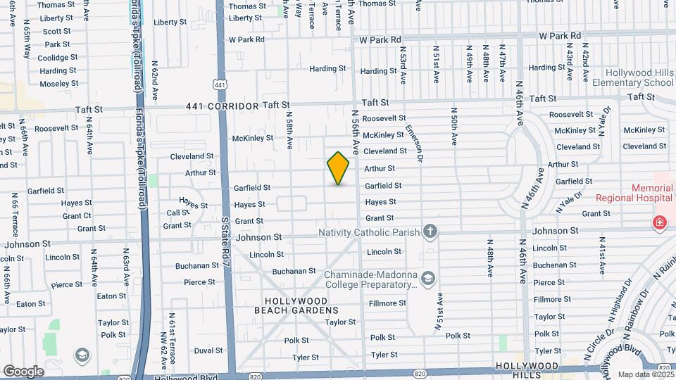 5634 Garfield St Map and Location Details