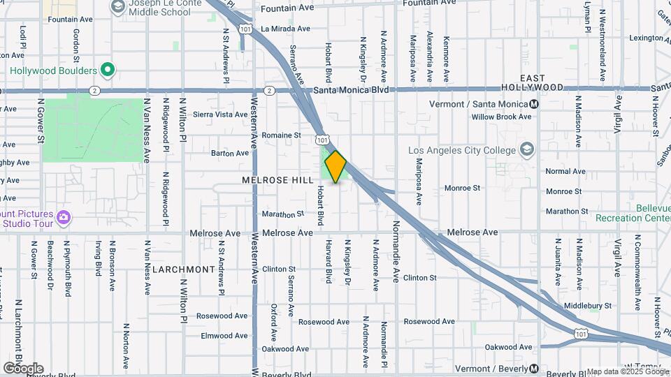837 N Harvard Blvd Map and Location Details