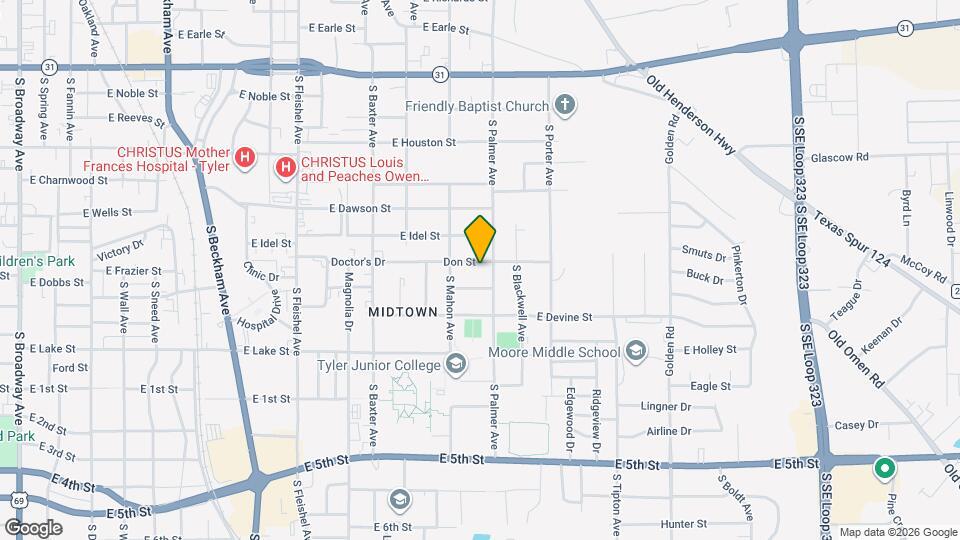 1529 E Don St Map and Location Details